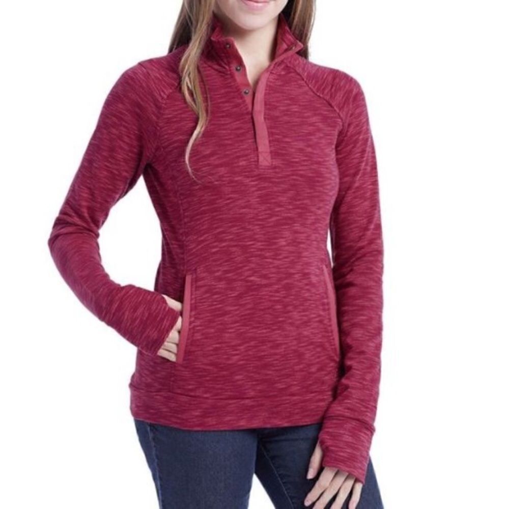 Avalanche Loma snap mock thumbhole sweatshirt L‎